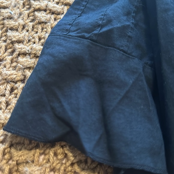 New York & company women’s Y2K style blouse size 12 black with imperfections - Picture 3 of 5